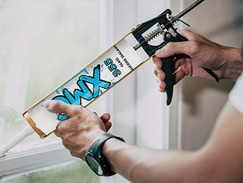 Selante de silicone acético para vidro de painel grande